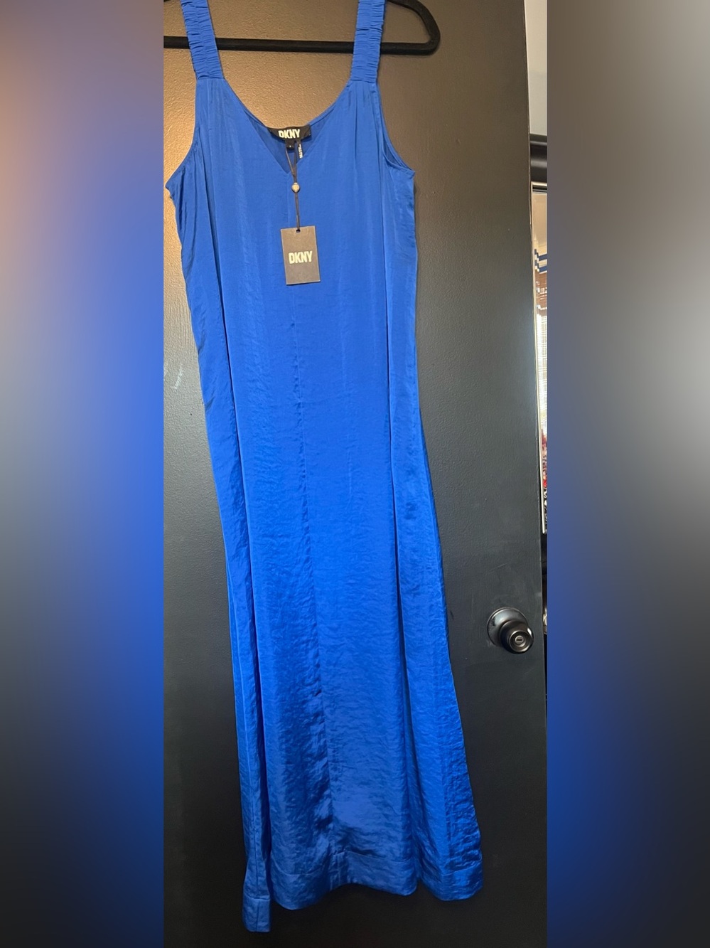 NWT* DKNY Women’s Large Royal Blue Maxi Long Summer Dress